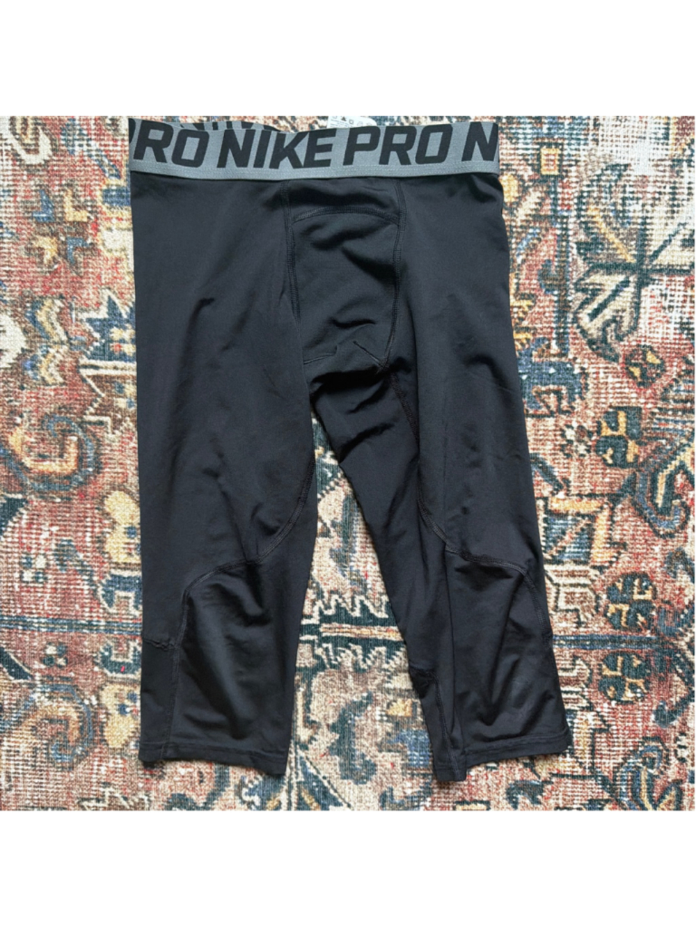 Men's Nike Pro Athletic Shorts Black Grey Size M